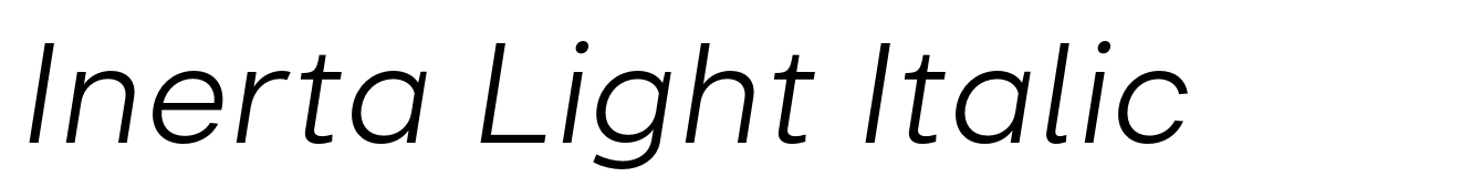 Inerta Light Italic